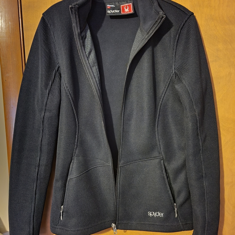 Women's Black Spyder Softshell Jacket - Size L